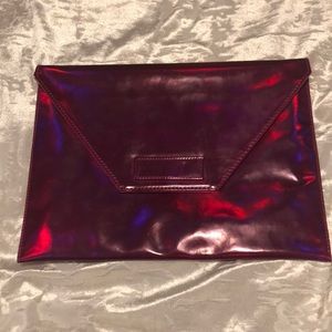 holographic purple pinc womans bags